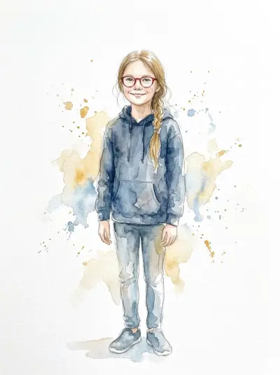 Mia, Bright Watercolour